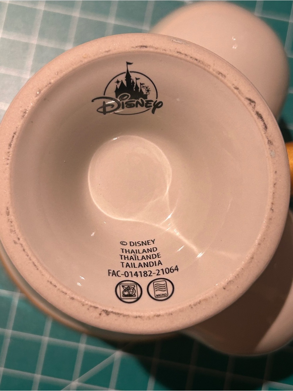 Disney Beauty and the Beast Chip Tea Cup Pair with Spoon - Yellow & Pastel - Picture 6 of 6